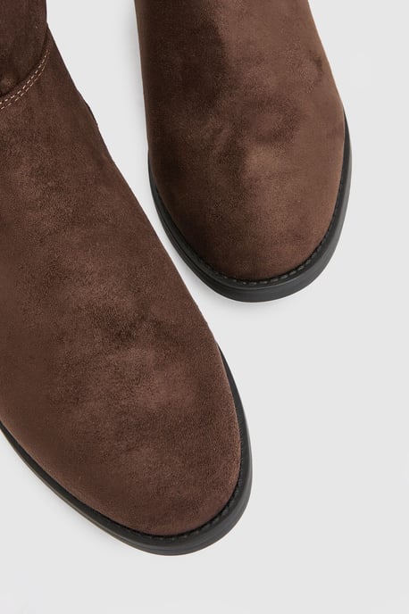 Wide Fit Karla Knee High Flat Boots - Image 3