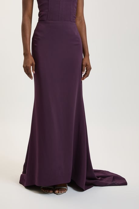 Compact Viscose Fishtail Maxi Skirt - Image 2