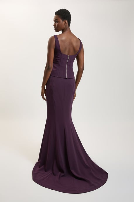 Compact Viscose Fishtail Maxi Skirt - Image 3