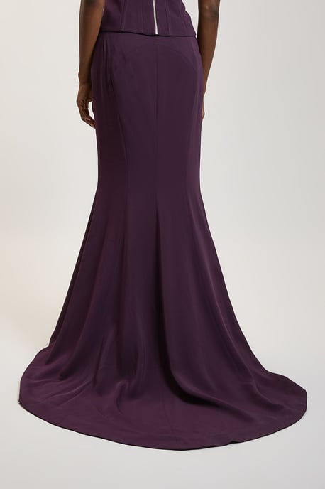 Compact Viscose Fishtail Maxi Skirt - Image 4