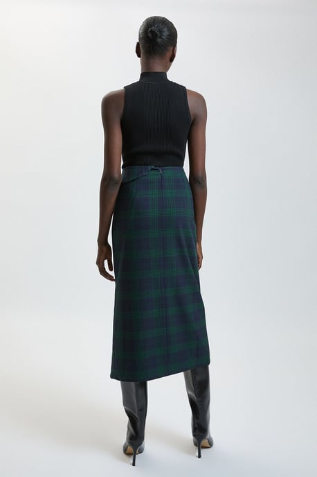 Tartan Check Wrap Skirt - Image 3
