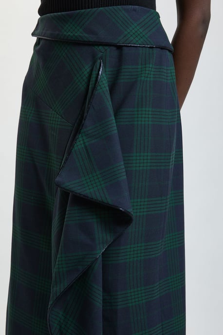 Tartan Check Wrap Skirt - Image 4