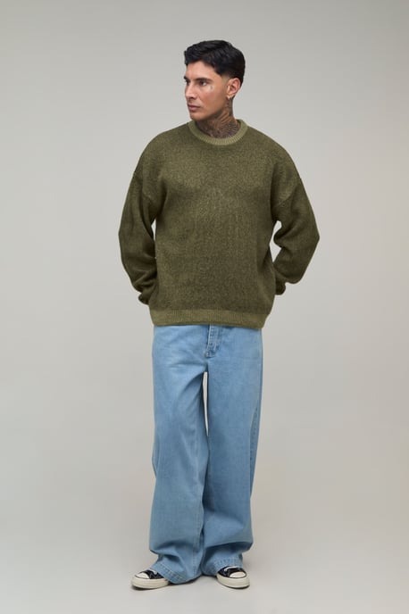 Tall Relaxed Brushed Knitted Jumper - Image 4
