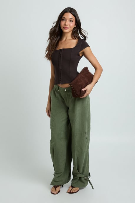 Premium Stretch Contour Hook & Eye Corset Top - Image 1