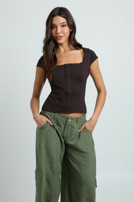 Premium Stretch Contour Hook & Eye Corset Top - Image 3
