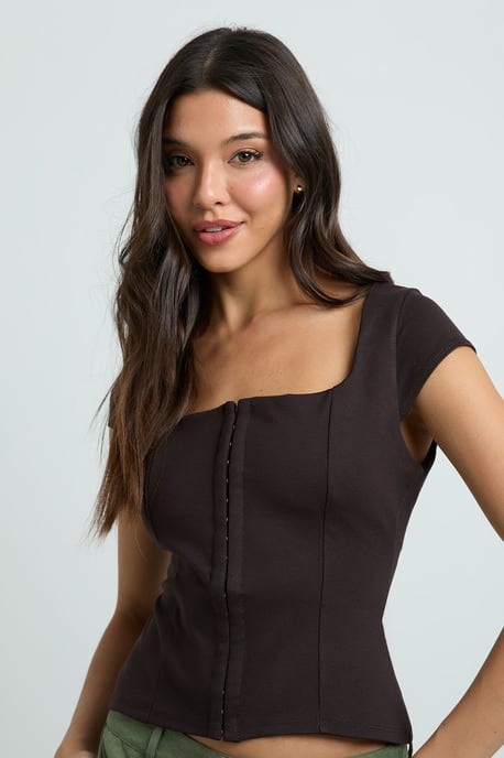 Premium Stretch Contour Hook & Eye Corset Top - Image 4