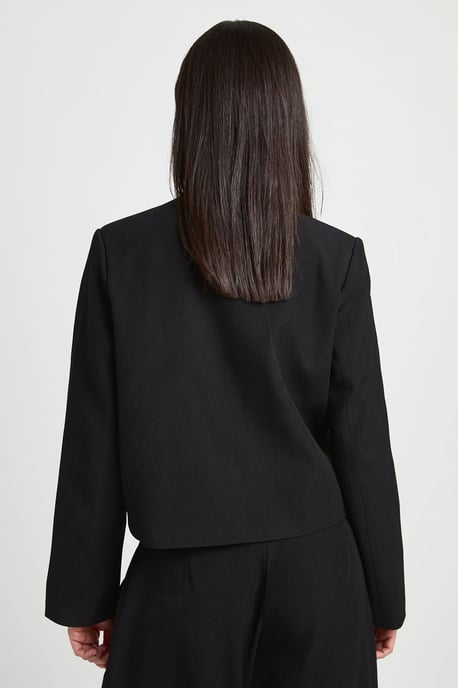 High Neck Curved Boxy Blazer - Image 2