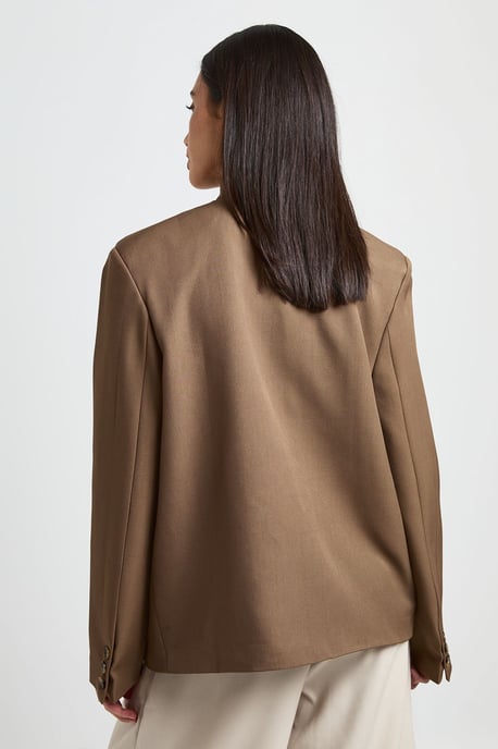 Funnel Neck Wrap Front Blazer - Image 2