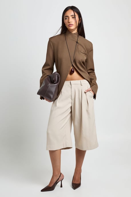 Funnel Neck Wrap Front Blazer - Image 3