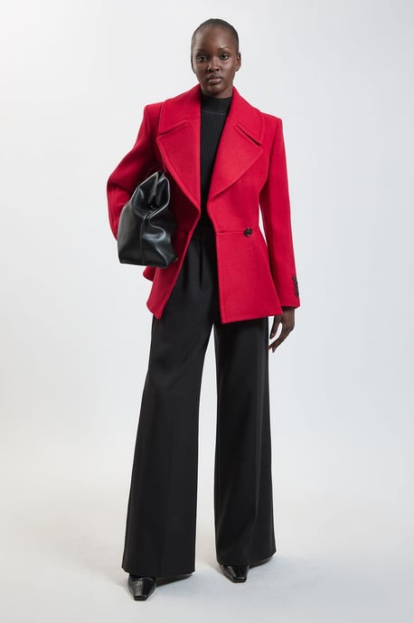 Wool Peplum Short Coat - Image 4