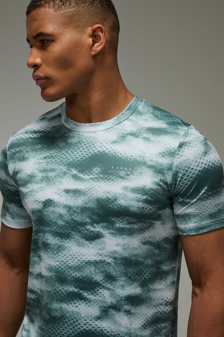 Man Active Abstract Cloud Regular Fit T-Shirt - Image 3