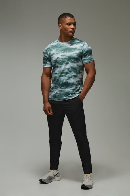 Man Active Abstract Cloud Regular Fit T-Shirt - Image 4