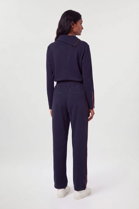 Viscose Blend Off Duty Zip Pocket Detail Trousers - Image 2