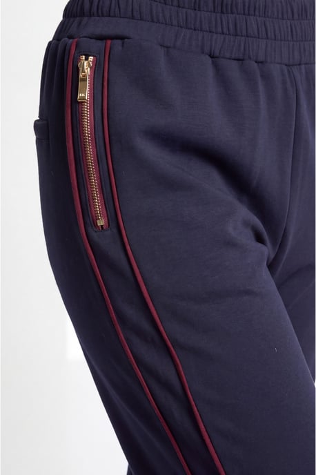 Viscose Blend Off Duty Zip Pocket Detail Trousers - Image 3