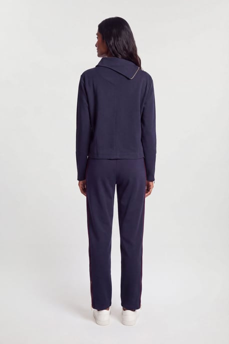 Viscose Blend Off Duty Zip Detail Sweatshirt - Image 2