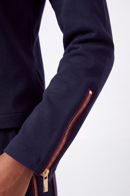 Viscose Blend Off Duty Zip Detail Sweatshirt - Image 3