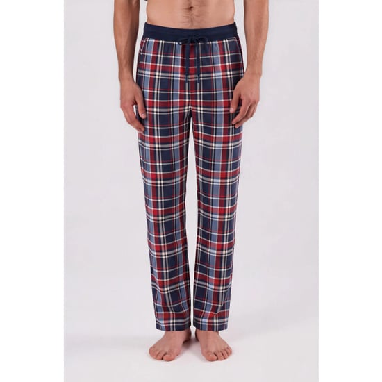 Phil & Co Heren lange pyjamabroeken 2-pack blauw/rood geruit - Image 4