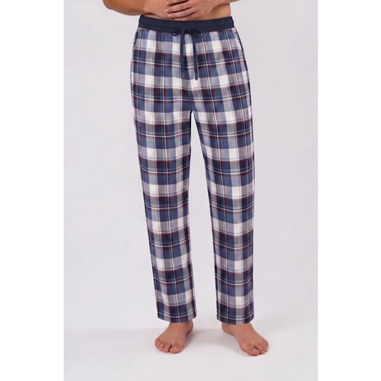Phil & Co Heren lange pyjamabroeken 2-pack blauw geruit - Image 3
