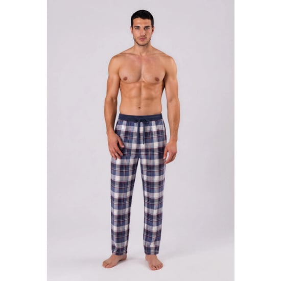 Phil & Co Heren lange pyjamabroeken 2-pack blauw geruit - Image 5