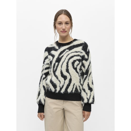 Object Moline zebra print knit trui - Image 1