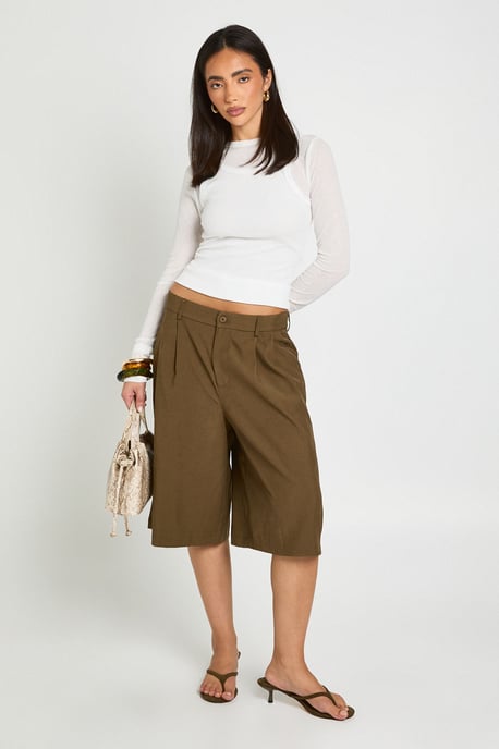 Boxer Front Pleated Tailored Jort - Image 3