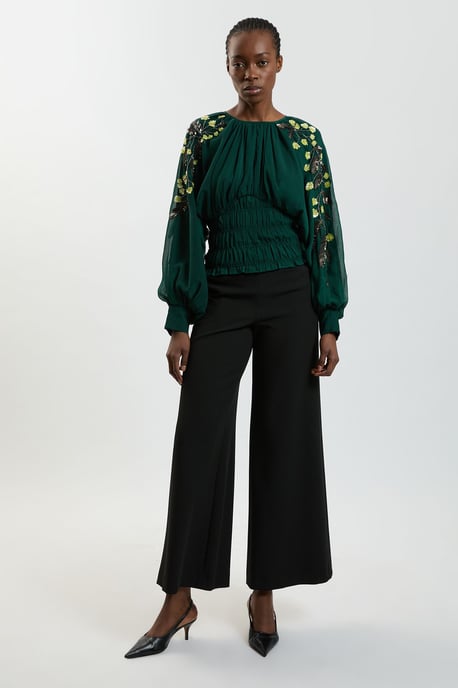 Hand Embellished Floral Occasion Top - Image 4