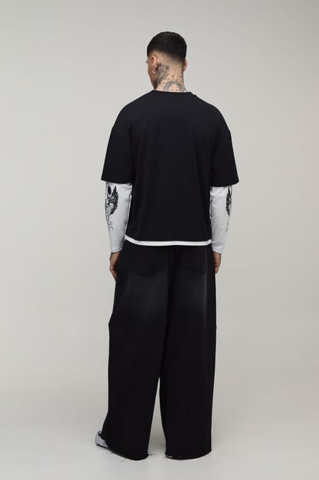 Tall Drop Crotch Baggy Fit Jeans - Image 2
