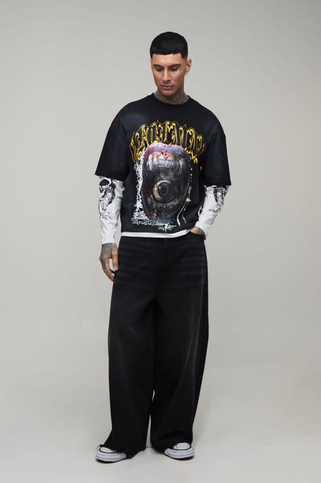 Tall Drop Crotch Baggy Fit Jeans - Image 4