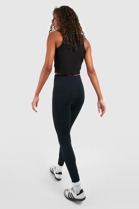 Tall High Waisted Fleece Lined Leggings - Image 2