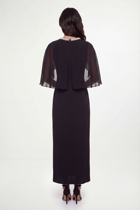 Embellished Cape Maxi Dress - Image 2
