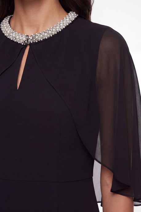 Embellished Cape Maxi Dress - Image 3