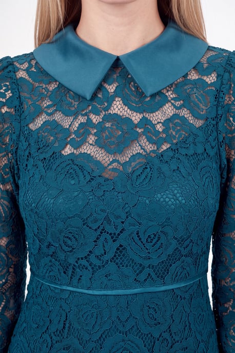 Petite Lace Collar Midi Dress - Image 3
