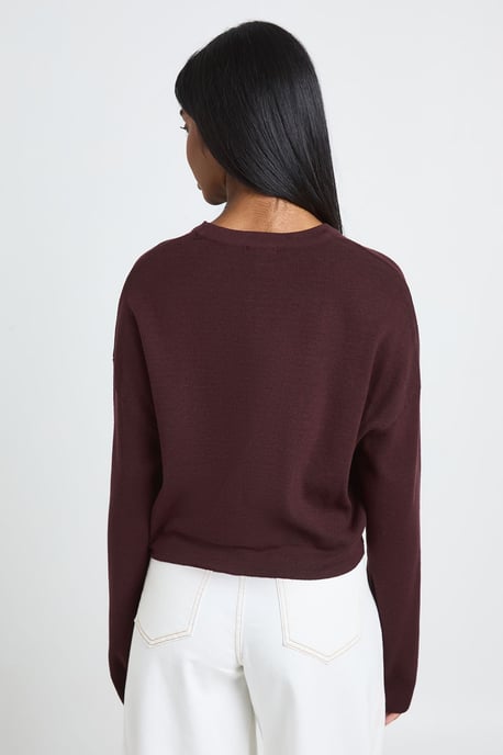 Round Neck Long Sleeve Knitted Top - Image 2
