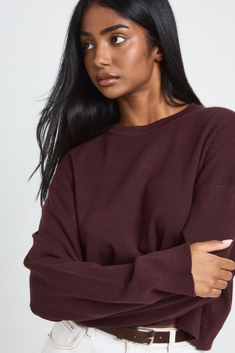 Round Neck Long Sleeve Knitted Top - Image 4