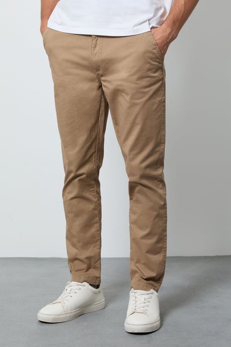 Stone Premium Slim Fit Chino Trousers - Image 1