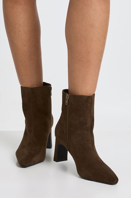 Low Heel Faux Suede Ankle Boots - Image 2