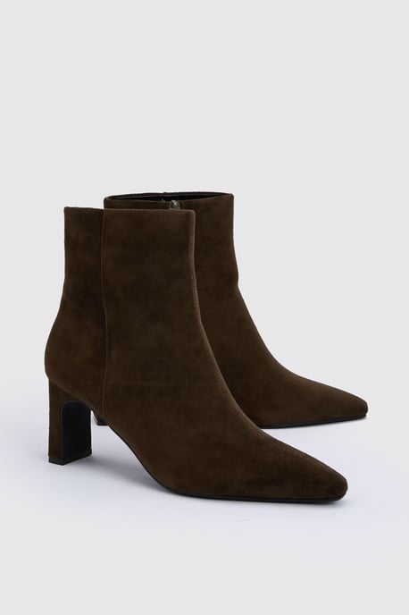 Low Heel Faux Suede Ankle Boots - Image 3