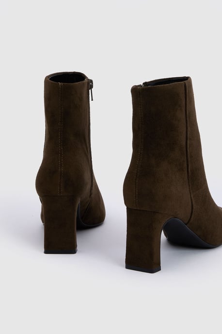 Low Heel Faux Suede Ankle Boots - Image 4