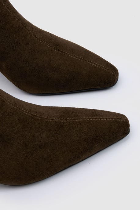 Low Heel Faux Suede Ankle Boots - Image 5