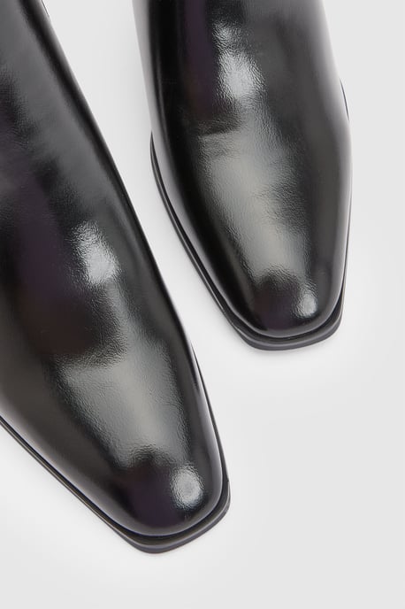 Sophie Faux Leather Buckle Detail Ankle Boots - Image 5