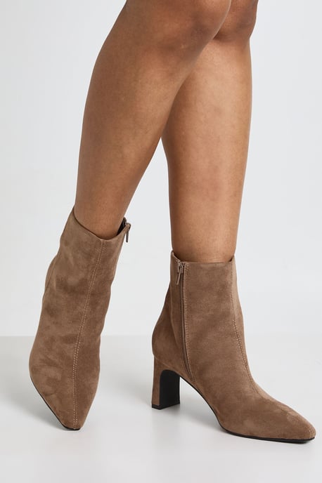 Low Heel Faux Suede Ankle Boots - Image 2