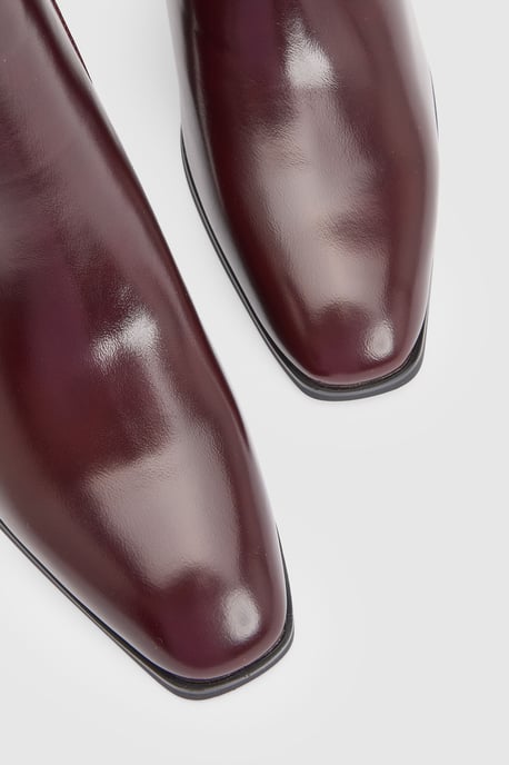 Sophie Faux Leather Buckle Detail Ankle Boots - Image 3