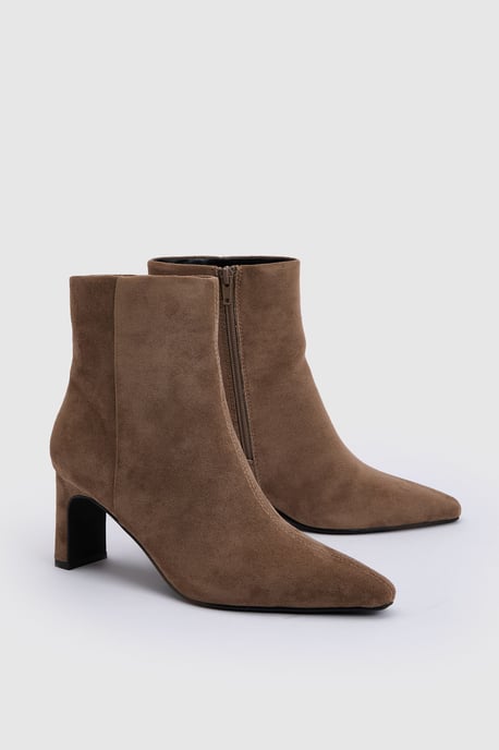 Low Heel Faux Suede Ankle Boots - Image 3