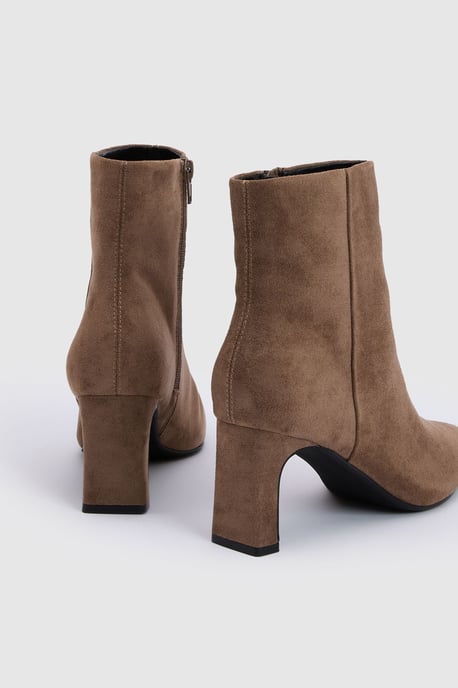 Low Heel Faux Suede Ankle Boots - Image 4