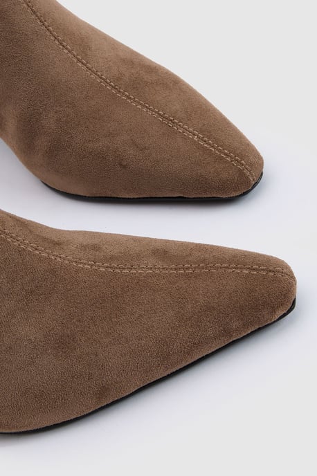 Low Heel Faux Suede Ankle Boots - Image 5