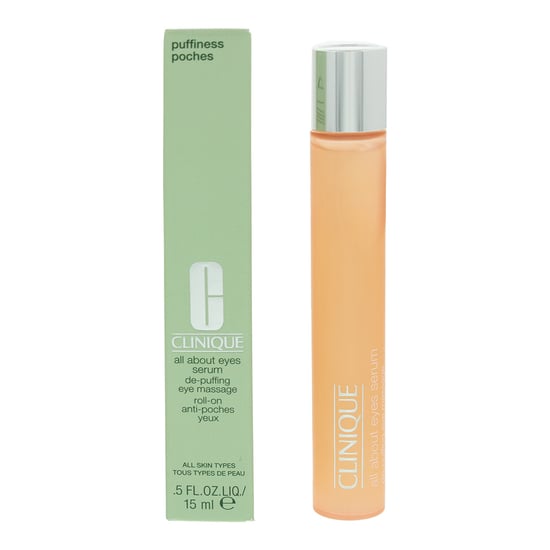 Clinique De-Puffing Eye Massage Roll On All About Eyes Eye Serum 15ml - Image 1