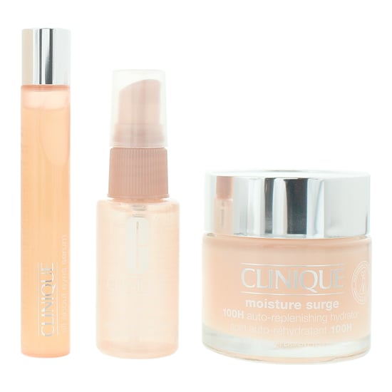 CLINIQUE MOISTURE SURGE SET: SERUM VOOR ONTZWELLING VAN DE OGEN 15ML + CRÈME 100U AUTO-OPVULLENDE HYDRATERENDE CRÈME 75ML + MOISTURE SURGE GEZICHTSSPRAY 30ML - Image 2
