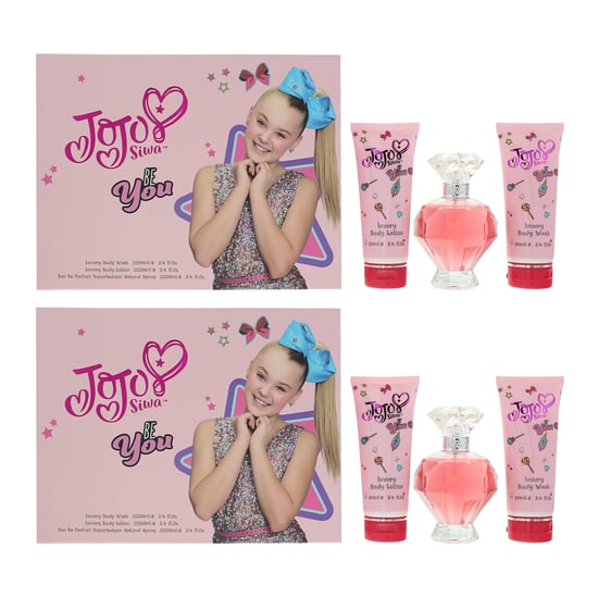 JoJo Siwa Be You Eau de Parfum 100ml, Body Wash 100ml & Body Lotion 100ml Set x 2 - Image 1
