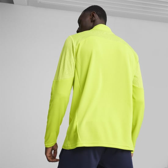 Men's Puma Teamfinal Training 1 4 Zip Fleece in Electric Lim - Image 4