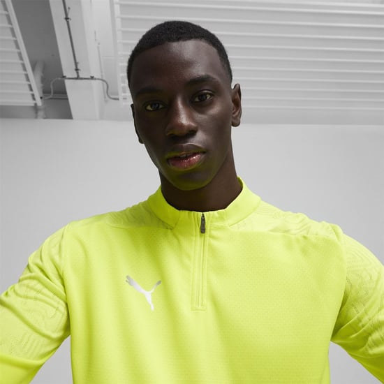 Men's Puma Teamfinal Training 1 4 Zip Fleece in Electric Lim - Image 5